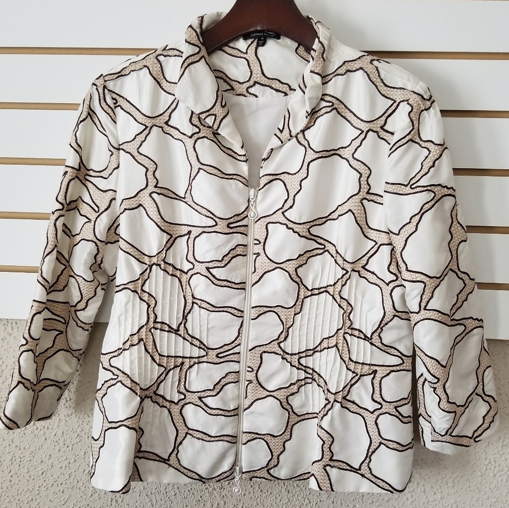 Samuel Dong embroidered zip jacket size M